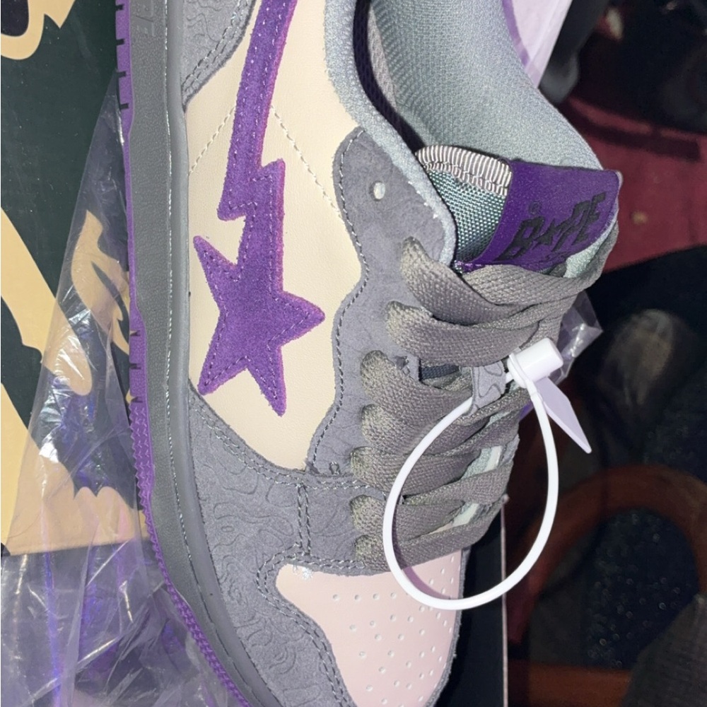 Women's Gray and Royal purple Bape sk8 * rare*
